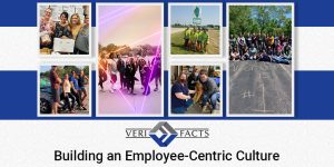 photo collage of happy employees with text: Building an Employee-Centric Culture