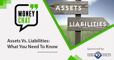 List of assets vs liabilities in the note pad
